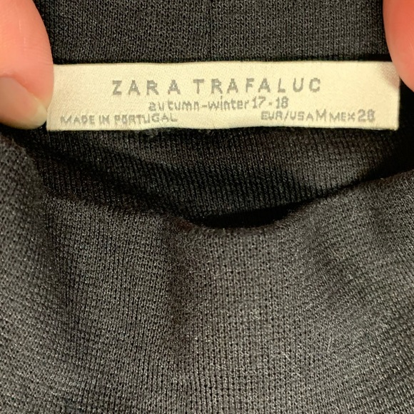 Zara Trafaluc EUC Black Sleeveless Mock Neck Bodycon Dress size M - Picture 6 of 7